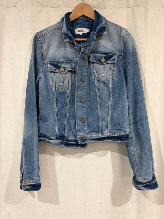 PAIGE Jackets & Blazers - PAIGE Faded Blue Denim Trucker Jacket